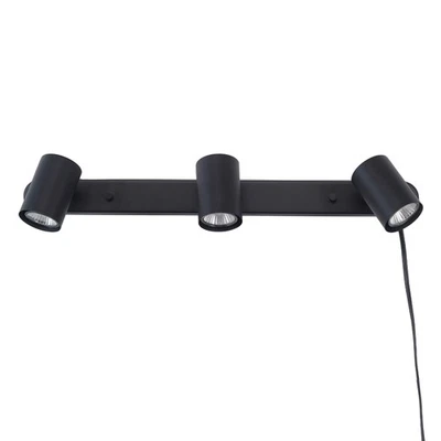 Dale 3 Light Plug In Track Lighting Fixture Minimalist Black Design - Image 1 of 4