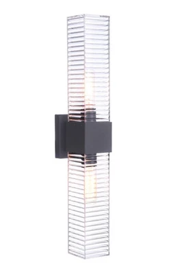 Craftmade ZA4510 Ridge 2 Light 24" Tall Outdoor Wall Sconce - Midnight - Image 1 of 4
