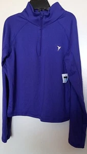 Old Navy Active 94% polyester, 6% spandex solid purple 1/4 zip pullover 6-7 - Picture 1 of 8