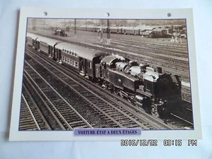 CARTE FICHE TRAIN VOITURE ETAT A DEUX ETAGES - Picture 1 of 1