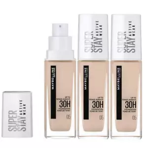 3x Maybelline Superstay 30 Hour Foundation 30ml 05 Light Beige - Picture 1 of 7