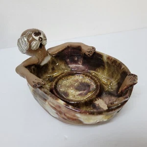 Ugly Face lustiger handgefertigter 3D Ton Keramik Aschenbecher Seifenschale Tricket - Bild 1 von 9