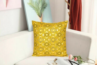 Capa de travesseiro para decoração de casa sofá cintura amarela 18x18" 16x16" - Imagem 1 de 4
