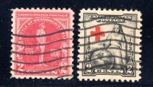 SELLOS DE EE. UU. #688 + #702 — DOS (2) CON CERTIFICADOS — 1930 — USADOS - Imagen 1 de 4