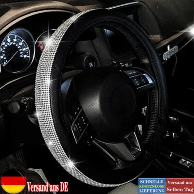 15" Strass Auto Lenkradhülle Lenkradbezug LenkradAbdeckung Glitzer Lenkradbezug - Bild 1 von 4