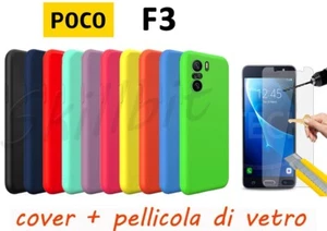 COVER CASE CUSTODIA PROTEZIONE SILICONE OPPO XIAOMI GEL PER POCO F3 + VETRO - Zdjęcie 1 z 8
