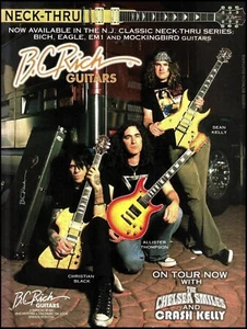 2005 B.C. Anuncio de guitarras Rich con anuncio de Crash Kelly & Chelsea Smiles - Imagen 1 de 3
