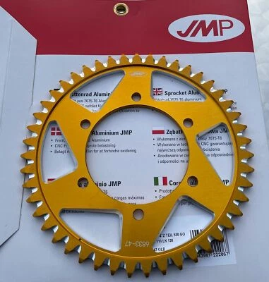 Alu Kettenrad für Yamaha YZF R1, RN12, RN19, RN22, 47 Zähne, 479-47, #530, gold - Bild 1 von 4