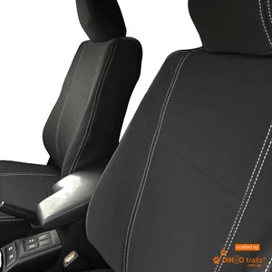 Fit Toyota HiLux Mk8 GR Sport (Sep23-Now) Full-back FRONT Neoprene Seat Cover - Picture 1 of 9