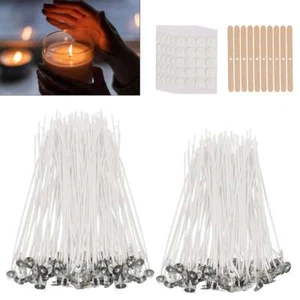 100pcs DIY Candle Wicks 6 Inch/8 Inch Cotton Core For Candle Making Supplies NEW - Picture 1 of 15