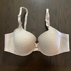 Warners No Side Effects Bra 38B Underwire Satin Padded Cups Back Smoothing 01356