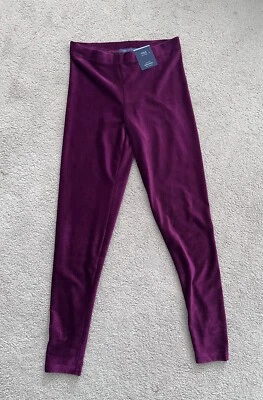 M&S Collection High Rise Berry Corduroy Soft Touch Leggings UK 8. BNWT RP £17.50 - Image 1 of 4