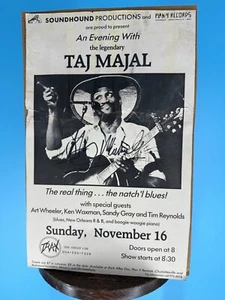 Póster oficial de concierto firmado por el Taj Mahal autenticado - Imagen 1 de 4
