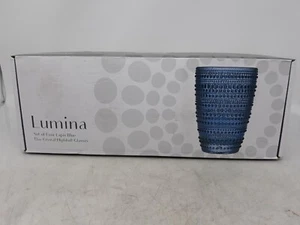 Godinger Lumina Blue Highball Glasses, Set of 4 - Picture 1 of 5