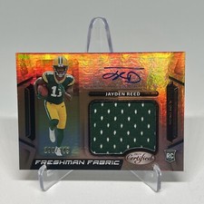 2023 Panini Certified Jayden Reed /399 RPA Freshman Fabric Auto Rookie Packers