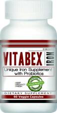 Vitabex Iron | Iron Supplement | Probiotics | 60 Veggie Capsules | FREE SHIPPING