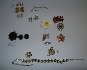 Konvolut alter Vintage Broken Strass Schmuck, Omas Nachlass - Bild 1 von 12