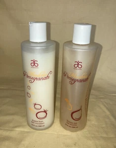 2 Arbonne Mandarin Pomegranate Shower Gel & Bubble Bath Set 12 fl Oz Each Sealed - Picture 1 of 12