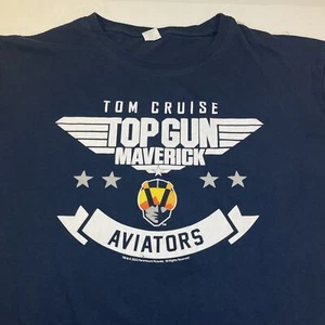 TOP GUN MAVERICK TOM CRUISE MOVIE LAS VEGAS AVIATORS AAA BASEBALL T SHIRT Sz XL - Picture 1 of 3