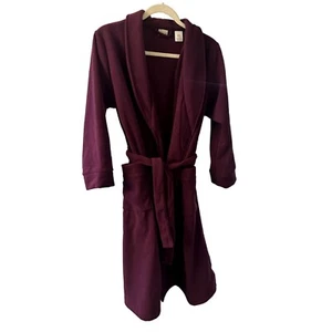 L.L. Bean Fleece Robe Big Kids Pajama Plum Grape Purple Size Large - Picture 1 of 7