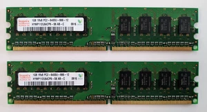 Hynix Memory DDR2 RAM Card 1GB 1Rx8 PC2-6400U-666-12 - Picture 1 of 1