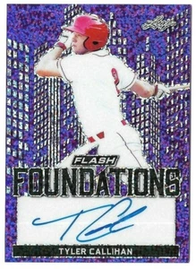 Tyler Callihan 2019 Leaf Flash Foundations Autograph Purple #FF2-TC1 /25 Reds RC - Picture 1 of 3