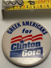 1992 BILL CLINTON AL GORE POLITICAL PRESIDENT CAMPAIGN PIN PINBACK BUTTON BADGE 