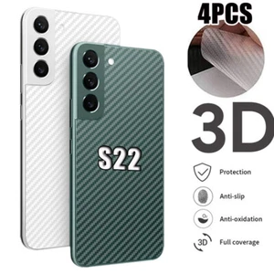 1/3PCS Carbon Fiber Sticker Film Back Protector For Samsung Galaxy S23 S22 Ultra - Picture 1 of 8