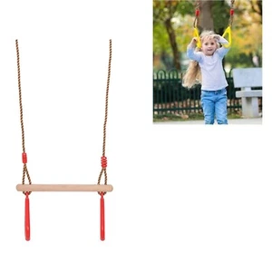 Kids Outdoor Trapeze Bar Childrens Garden Swinging Bar With Gym Rings Outdoor - Picture 1 of 7