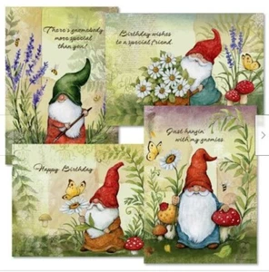 8 Current Susan Winget Forest Gnome Birthday Greeting Cards 4 designs Gnomies - Picture 1 of 10