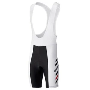 Shimano Print Herren Fahrrad Trägerhose mit Polster, Radfahren, weiß / schwarz. - Bild 1 von 4