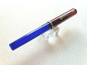 Sheaffer Red/Blue No Nonsense Fountain Pen  Medium Stub Nib 1990s Excellent 