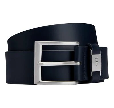 BOSS Cinturón De Cuero Con Logo En La Hebilla 50475116 Azul - Imagen 1 de 3
