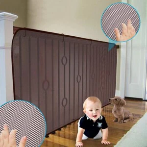 Child Safety Net 10x2.5ft, Balcony/Stairs Mesh for Kids/Pets (Brown) - Picture 1 of 7