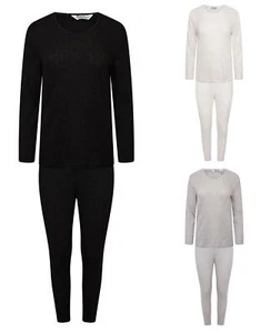 Mädchen Thermo Set Langarm Top & Hose Sets warme Winter Tops Hose Themas - Bild 1 von 4