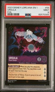 2023 Disney Lorcana The First Chapter TCG Ursula #59 Legendary Foil PSA 9 #2