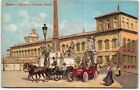 Early postcard Roma - Quirinale Palazzo Reale horse cart car art painting AA988