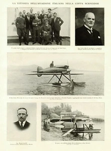 1926 SCHNEIDER CUP FLUGZEUG LUFTFAHRT VON BERNARDI FERRARIN ROTER GRAF BILDER - Bild 1 von 1