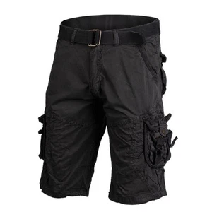 Mil-Tec Cargo Shorts Regolabile Tasche Vintage Comfort Nero - Foto 1 di 2