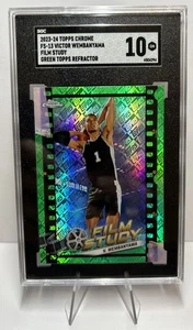 VICTOR WEMBANYAMA 2023-24 TOPPS PELLICOLA CROMATA STUDIO RIFRATTORE VERDE SGC 10 POP 21 - Foto 1 di 3