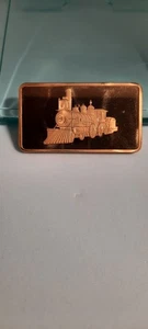 CMC MINT ONE 1 TROY OUNCE . 999 FINE COPPER BULLION - LOCOMOTIVE TRAIN - Picture 1 of 2