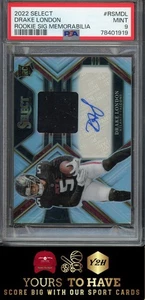 2022 Panini Select RPA AUTO Memorabilia #RSMDL Drake London RC #/199 PSA 9 - Picture 1 of 2