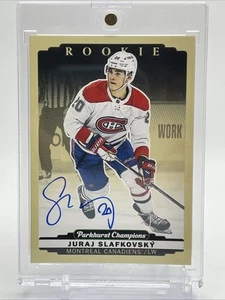 2022 UD PARKHURST CHAMPIONS #301 JURAJ SLAFKOVSKY ROOKIE AUTO RC - Picture 1 of 2