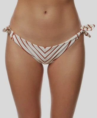 O'Neill женщин коричневый в полоску галстук Кармен бикини низ купальный костюм размер M - Изображение 1 из 3