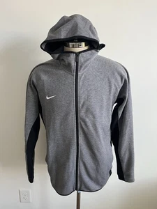 Herren Nike Dri Fit schwarz meliert Showtime Hoodie Trainingsjacke mit durchgehendem Reißverschluss Größe Large - Bild 1 von 4