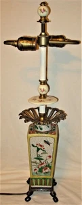 Antique Chinese Famille Crackle Porcelain Lamp  - Picture 1 of 7