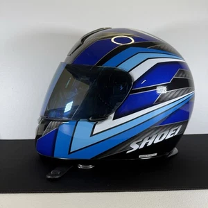 USED Shoei RF-800 Motorcycle Helmet Blade - Black Blue White Size: SMALL - Picture 1 of 20