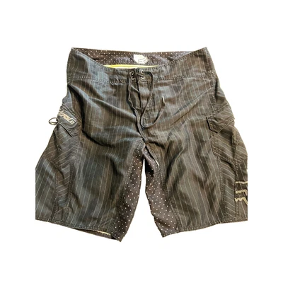 Fox-racing男式38蓝色和白色条纹短裤 — 第 1/4 张图片