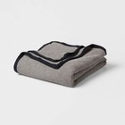 Full/Queen Micro Waffle Coverlet Black - Threshold: Cotton Dobby Weave