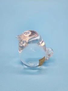 Pisapapeles vintage Hadeland Noruega cristal pájaro 1,75" alto 2" ancho - Imagen 1 de 9